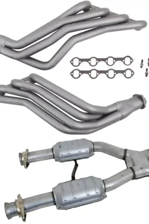 BBK 79-93 Ford Mustang 5.0L 1-3/4 Long Tube Headers w/High Flow Catted X-Pipe (Ti Ceramic) | Graveyard Performance Budget