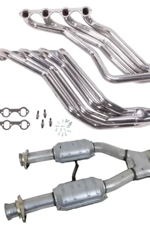 BBK 79-93 Ford Mustang 5.0L 1-3/4 Long Tube Headers w/High Flow Catted X-Pipe (Silver Ceramic) | Graveyard Performance Get Yours