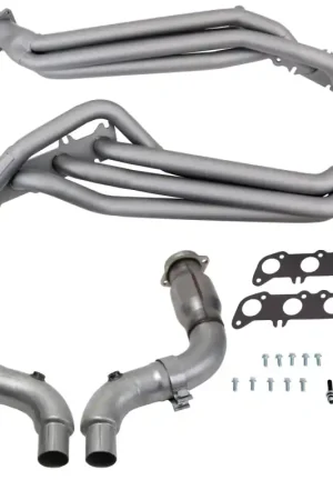 BBK 15-23 Ford Mustang GT 1-3/4 Long Tube Headers w/High Flow Catted X-Pipe (Ti Ceramic) | Graveyard Performance Editor’s Pick