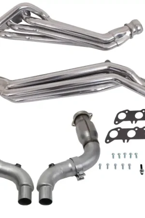 Don’t Miss Out BBK 15-23 Ford Mustang GT 1-3/4 Long Tube Headers w/High Flow Catted Mid Pipe (Silver Ceramic) | Graveyard Performance