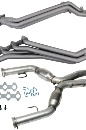 Place Order BBK 05-10 Ford Mustang GT 1 5/8 Long Tube Headers w/High Flow Catted X-Pipe (Ti Ceramic) | Graveyard Performance
