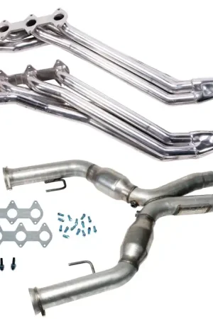 BBK 05-10 Ford Mustang GT 1 5/8 Long Tube Headers w/High Flow Catted X-Pipe (Silver Ceramic) | Graveyard Performance One Day Deal