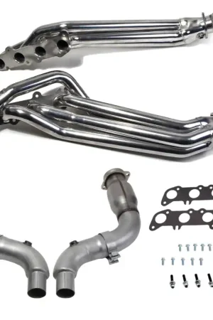 BBK 15-23 Ford Mustang GT 5.0 1-7/8in Headers w/High Flow Catted Mid Pipe (Silver Ceramic) | Graveyard Performance Secure Checkout