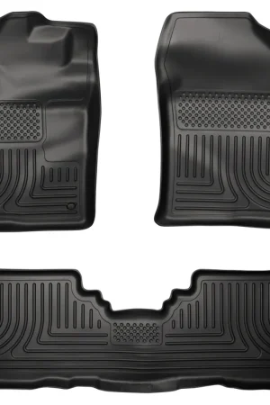 Viral Husky Liners 2012 Toyota Prius v WeatherBeater Combo Black Floor Liners